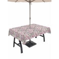 thumbnail image 1 of Vintage Pink Flower Outdoor Tablecloth - 60x84 Inch Rectangle Dining Table Cover, Spring Floral Leaves Pastoral Birds Plants Waterproof Outdoor Table Cloth with Umbrella Hole & Zipper for Patio, 1 of 7
