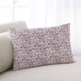 thumbnail image 1 of Vintage Pink Flower Throw Pillow Covers, Spring Floral Leaves Pastoral Birds Plants Soft Breathable Pillow Cases with Invisible Zipper, Small Pillowcases for Couch Bed Sofa Chair 16x24 Inches, 1 of 9