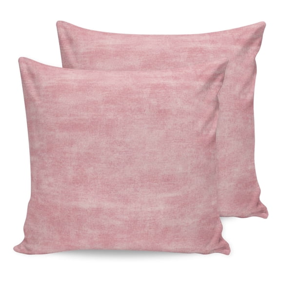Vintage Pink Pillow Covers 16x16 Set of 2, Modern Farmhouse Textured Rustic Throw Pillow Covers Decorative Couch Cushion Cover, Microfiber Soft Square Pillowcases for Bedroom Living Room Sofa