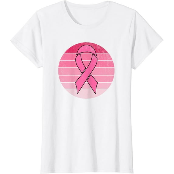 Vintage Pink Ribbon Breast Cancer Awareness Costume Retro T-Shirt
