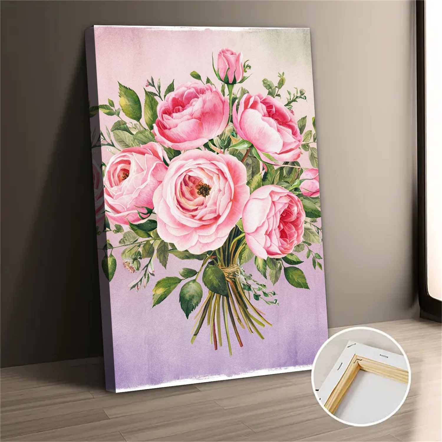 Vintage Pink Roses Canvas Wall Art For Bedroom Living Room - Walmart.com