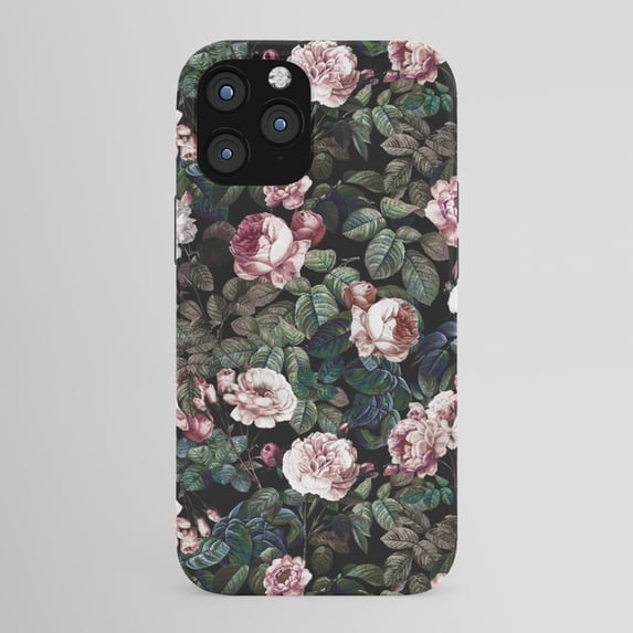 Vontage Roses Vintage Pink Roses and Dark Green Foliage Tough Case for Apple iPhone ...