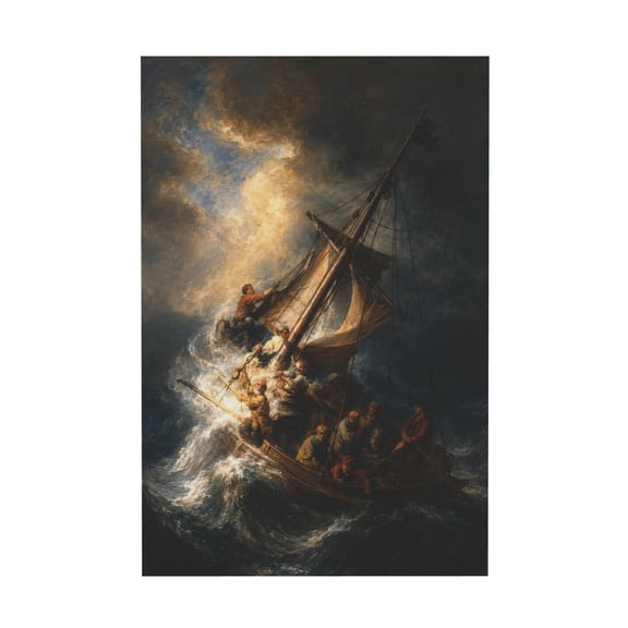 Vintage Pirate Ship Ocean Canvas Wall Art For Bedroom 12*18in