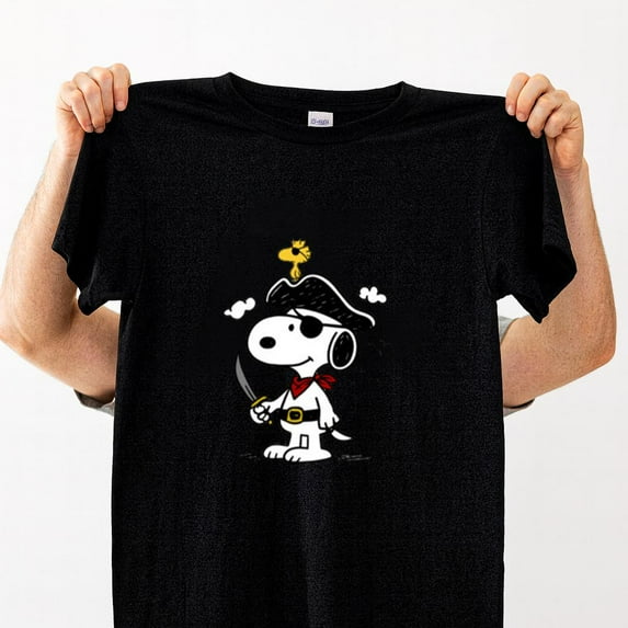 Vintage Pirate Snoops Retro Cartoon Fan Graphic Unisex T-Shirt, up to size 5XL