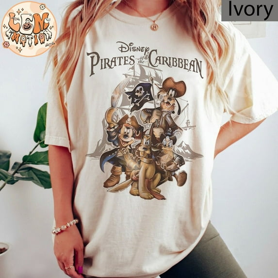 Vintage Pirates of the Caribbean Disneyworld Comfort Colors T-Shirt, Mickey Pirates, Disneyworld Trip 2024, Mickey Caribbean Shirt, Disney Cruise, Yam Color, Size S