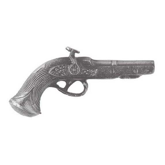 Vintage Pistol Cabinet Pull Pewter Zinc Right | Renovator's Supply