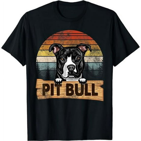 Vintage Pit Bull Funny Retro Gift Dog Lover T-Shirt