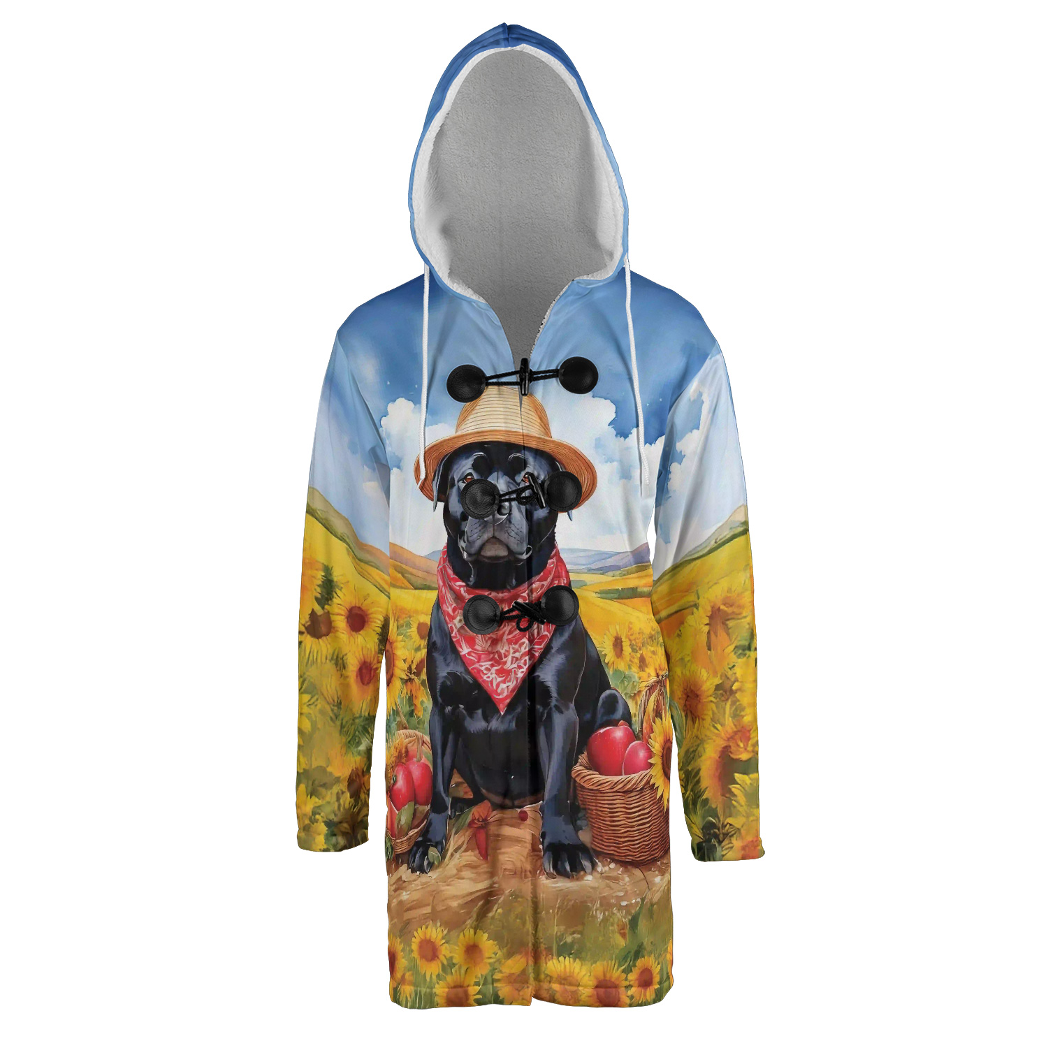 Vintage Pitbull Says Hello Mother's Day Summer Sunflower Field All Over ...