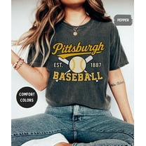Vintage Pittsburgh Baseball Tshirt, Retro Tee, Unisex Garment-Dyed Shirt, Sports Fan Gift, Baseball Apparel