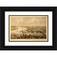 thumbnail image 1 of Vintage Places 24x17 Black Ornate Wood Framed with Double Matting Museum Art Print Titled - Parkersburg West Virginia 1861, 1 of 4