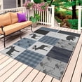 thumbnail image 1 of Vintage Plaid Outdoor Rug for Patio/Deck/Porch, Non-Slip Large Area Rug 6 x 9 Ft, Farmhouse Bear Deer Trees Forest Checked Indoor Outdoor Rugs Washable Area Rugs, Reversible Camping Rug Carpet Runner, 1 of 8