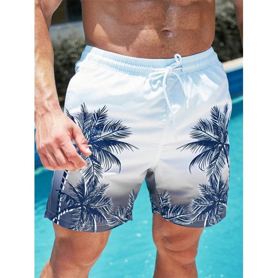 Vintage Plant 3D Printed Board Shorts Mens Palm Graphic Short Pants Summer Hawaiian Breathable Swim Trunks Kids Loose Ice Shorts