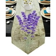 thumbnail image 1 of Vintage Plant Lavender Purple Flower Butterfly Modern Table Runner Wedding For Party Event Home Decoration Table Mat Accessories, 1 of 5