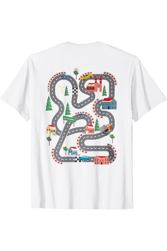 Vintage Play Cars On Dad Back Race Track Mat Father's Day T-Shirt S-5XL - Trending Birrthday Tee Gifts Vintage Tee -Birthday Gifts