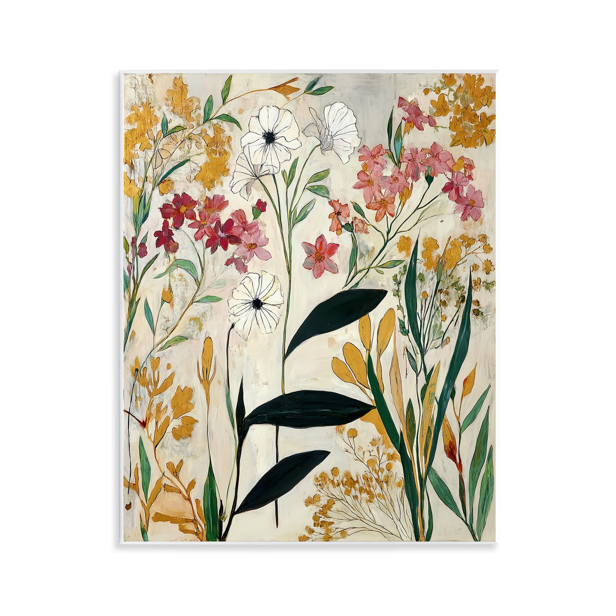 Vintage Playful Botanicals Wall Plaque Art, design by Annabelle Hall