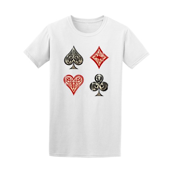 Vintage Playing Cards Symbols Graphic Tee - Image by Shutterstock