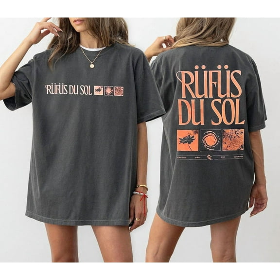 Vintage Plus One Rüfüs Du Sol T shirt World Tour 2025, Unisex Tee Tour Gift For Fan,Charcoal Color,Size M