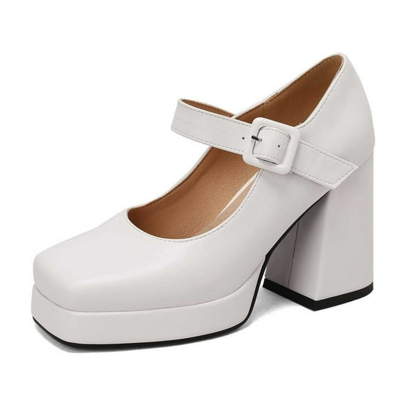 Vintage Pointed Toe Heels for Women – Elegant Pumps for Formal Events Elegant Women's High Heels Retro Mary Jane Shoes Heeled Square Toe Dressy Footwear For Stylish Occasions