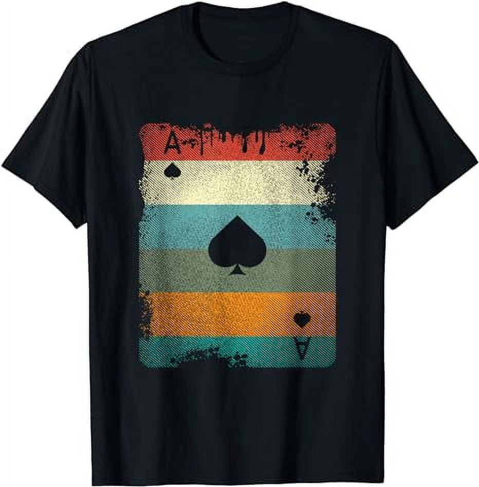 Vintage Poker Ace Of Spades TShirt Retro Cards Shirt Gift