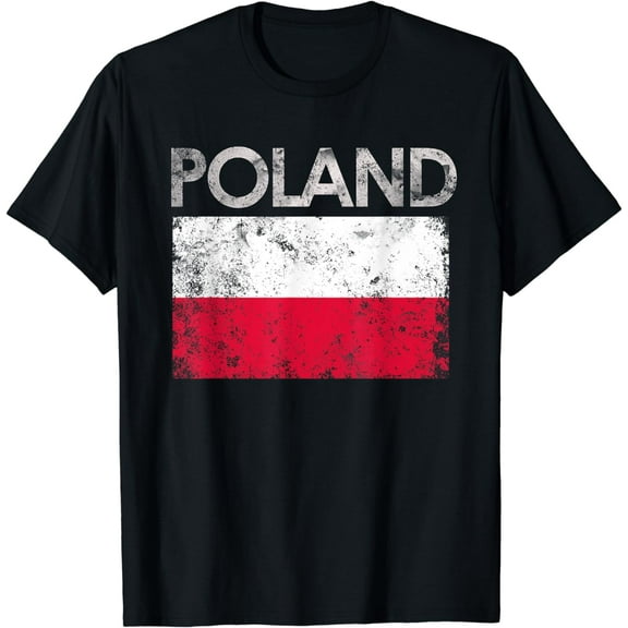 Vintage Poland Polish Flag Pride Gift T-Shirt