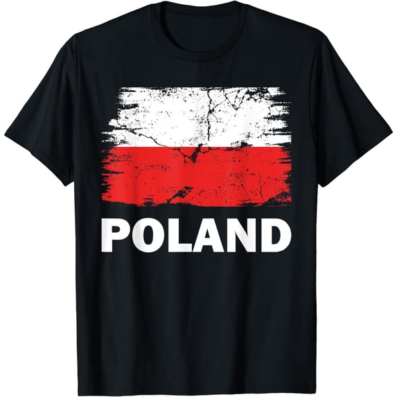 Vintage Poland Polish Flag Pride Support Pole T-Shirt mens t shirt,black,women,funny,misfits,men,journey,t-shirt