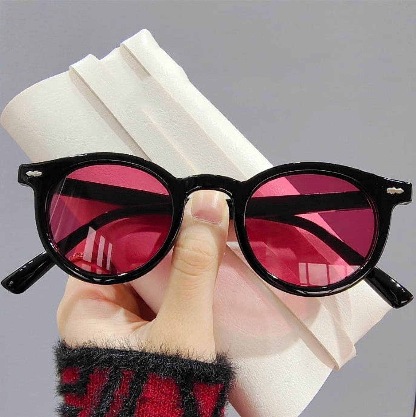 Vintage Round Polarized Sunglasses UV400 Protection Acetate Frame Amazon.com: Round Polarized Sunglasses for Women - Retro  main image 4