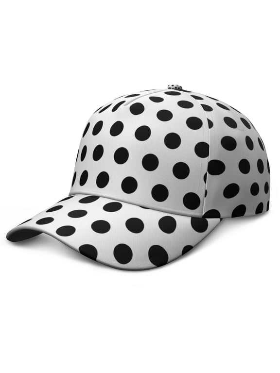 Vintage Polka Dot Adjustable Baseball Cap, Comfortable Fit Snapback Hat with Fade-Resistant Print, Perfect Gift for Women Men, Retro Polka Dot Aesthetic for Outdoor Sports