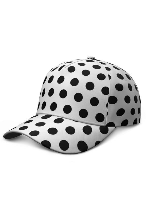 Vintage Polka Dot Adjustable Baseball Cap, Comfortable Fit Snapback Hat with Fade-Resistant Print, Perfect Gift for Women Men, Retro Polka Dot Aesthetic for Outdoor Sports