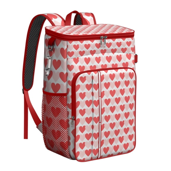 Vintage Polka Dot Insulated Backpack Cooler - 20L Leakproof Lunch Bag for Work, Picnics & Travel, Long-Lasting Cold Retention