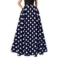 thumbnail image 1 of Vintage Polka Dot Maxi Skirt for Women, Flowy A Line, Retro Style, High Waist, Breathable Polyester Spandex, Versatile for Casual & Formal, Multiple Sizes, Color Differs by Monitor, 1 of 4
