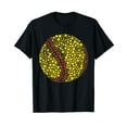 thumbnail image 1 of Vintage Polka Dot Softball Lover Player Dot Day Shirts Black T-Shirt, 1 of 5