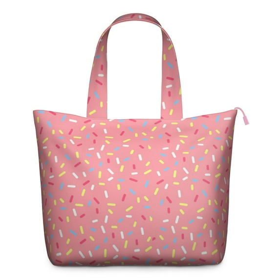 Vintage Polka Dot Weekender Bag - Large Capacity Travel Tote with Zipper Closure, Interior Pockets & Durable Handles - Lightweight Carry-On for Women, Gym, Work