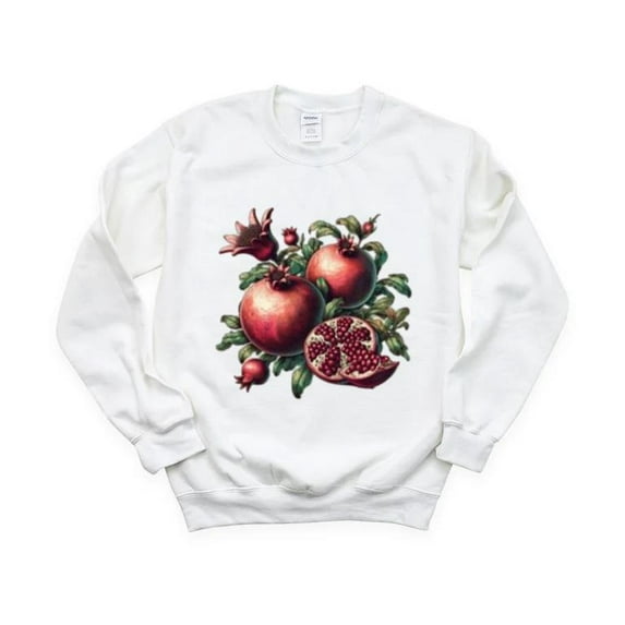 Vintage Pomegranate Botanical Fruit Tree Nature Garden Sweatshirt, for men & women, up to size 5XL