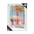 thumbnail image 1 of Vintage Poolside Glow Shadowbox Print Fashion Art Prints by Notoriart, White Frame, 17 x 25, 1 of 7