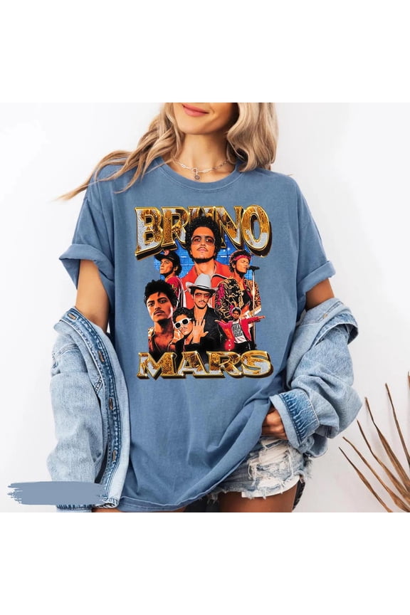 Vintage Pop Star Collage Bruno Shirt, Retro 90s Music Graphic Mars Tee, Comfort Colors Unisex Cotton T-Shirt, Size S-3XL