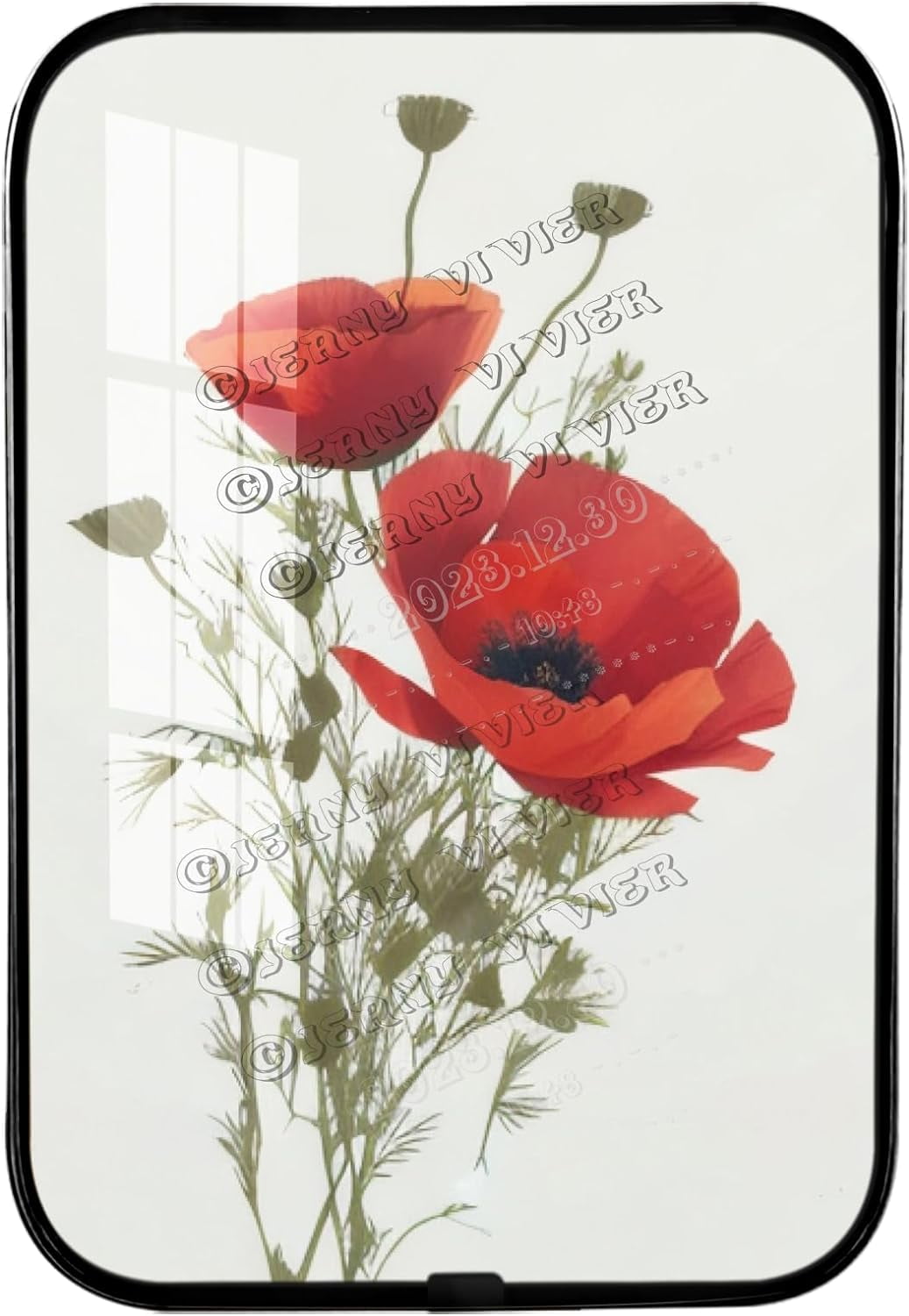 Vintage Poppy Decor, Affordable Poppy Framed Wooden Wall Art for Home ...