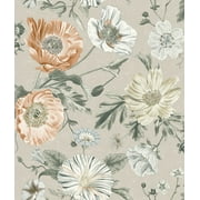 Vintage Poppy Peel & Stick Wallpaper