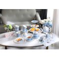 thumbnail image 1 of Vintage Porcelain Coffee Tea Cup and Saucer Set 4 Piece  Blue Bird  Flora Gift Box .5OZ, 1 of 4