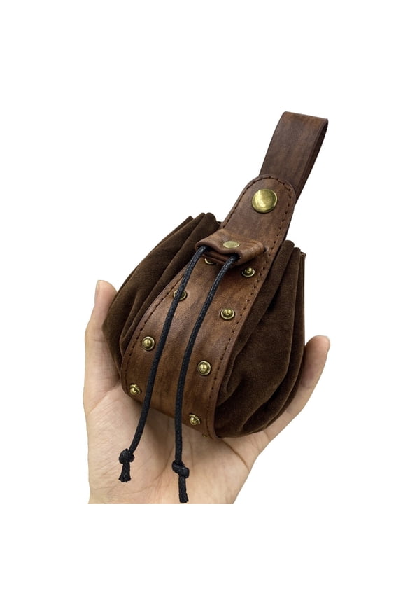Vintage Portable Belt Medieval Drawstring Bag Dices Bag Coin Purse Waist Pack