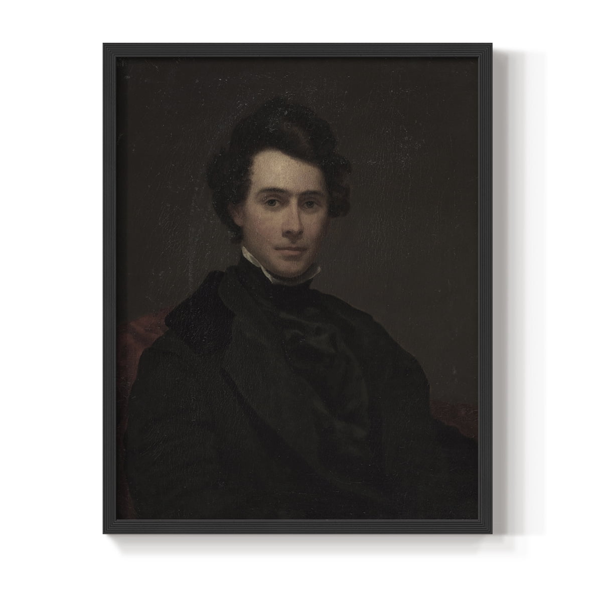 Vintage Portrait Print III - 14in. x 11in. Vintage Framed Print in Black Wood Frame