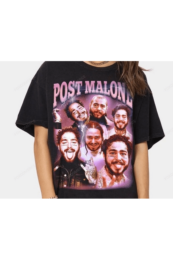 Vintage Post Malone Music Merch T-shirt Classic Graphic Tee