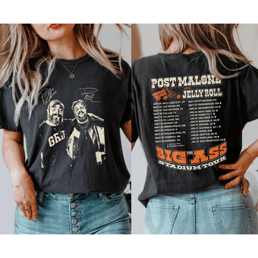 Vintage Post Malone Stadium Tour 2025, Comfort Colors Style, Posty x Jelly Roll Country Vibe