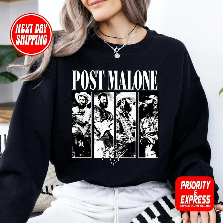 Vintage Post Malone Sweatshirt Malone Rap Music Shirt Post Malone F1 Trillion Crewneck Sweatshirt Size M Tee Dark Heather New Walmart