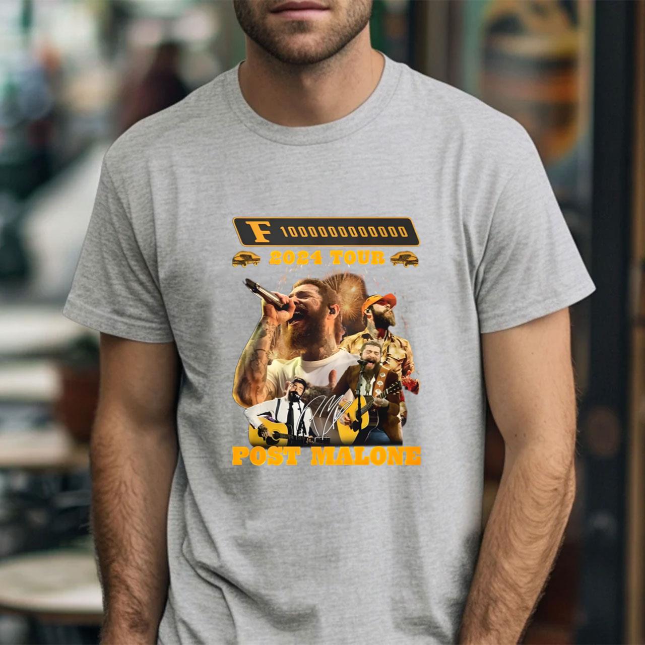 Vintage Post Malone The F1 Trillion Tour 2024 Shirt, Post Malone Tour Fan Gift, Post Malone