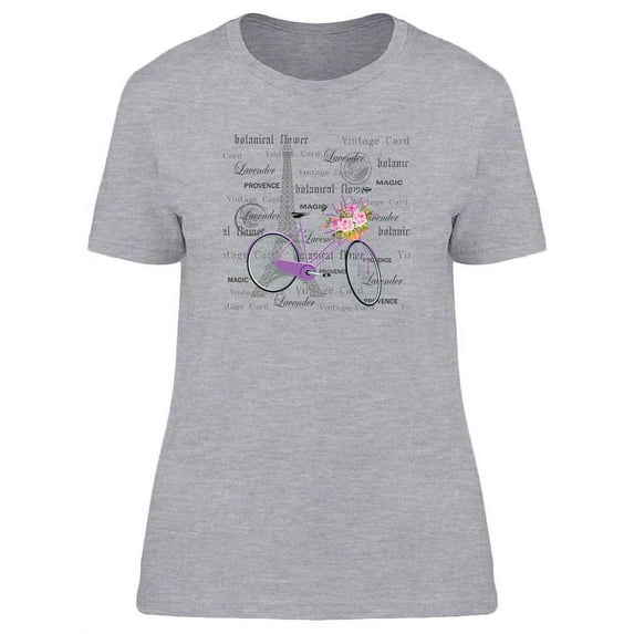 Vintage Post With Eiffel Tower T-Shirt Women -Image by Shutterstock, Female Large