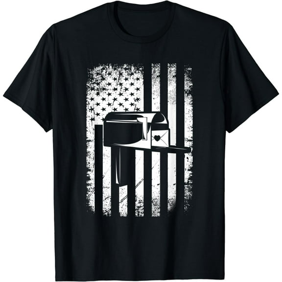 Vintage Postal Worker American Flag US Mail Carrier Gift T-Shirt mens t shirt，black，women，funny，misfits，men，journey