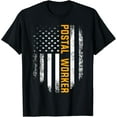 thumbnail image 1 of Vintage Postal Worker American Flag US Postal Service Gift T-Shirt mens t shirt，black，women，funny，misfits，men，journey, 1 of 4