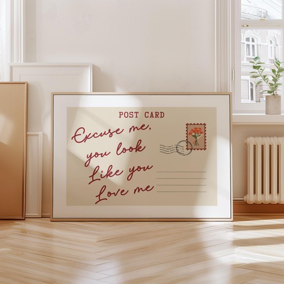 Vintage Postcard Quote Wall Art Travel Nostalgic Decor Living Room Bedroom Office