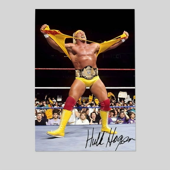 Vintage Poster - RIP Hulk Hogan Poster – Style 1980s Hulk Hogan Wrestling Art Retro Style - Size 24x36 - Kiloa