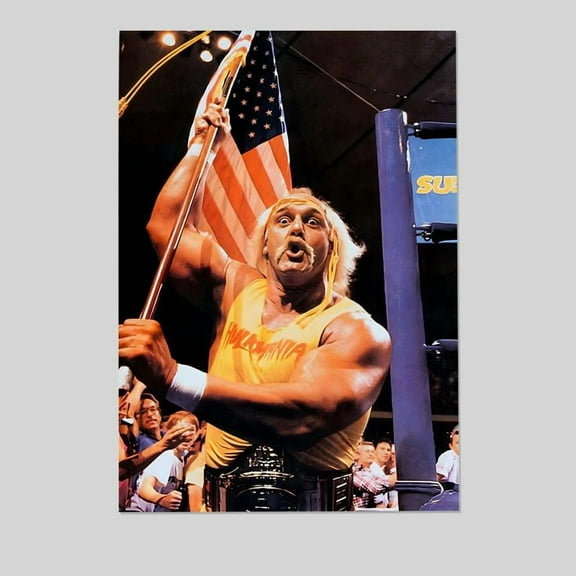 Vintage Poster - RIP Hulk Hogan Poster – Style 1980s Hulk Hogan Wrestling Art Retro Style - Size 24x36 - Kiloa